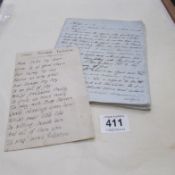 19th century letters and poems