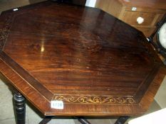 An Octagonal inlaid table