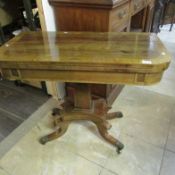 A Victorian fold over games table