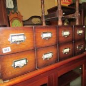 An 8 drawer card index chest