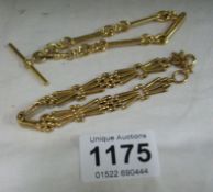 A Pinchbeck watch chain and bracelet