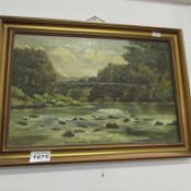 An oil on canvas 'Waterloo Bridge, Bettws-Y-Coed' signed Doris L Brown