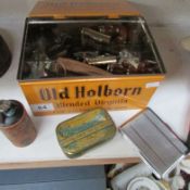 A quantity of tobacco ware including lighters, tin etc