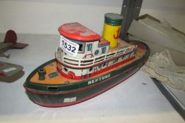 A Modern Toys Japan tin plate battery 'Neptune' fishing boat