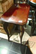 A mahogany occasional table