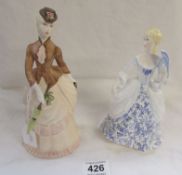 2 Royal Doulton figurines, 'Invitation' and 'Sunday Morning'