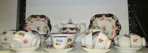 27 pieces of Victorian teaware