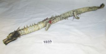 A rare ivory articulated Chinese dragon a/f