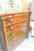 A 5 drawer mahogany Scotch chest