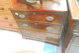 A 3 drawer mahogany chest