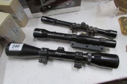 3 brass gun sights
