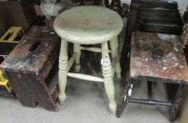 3 Farmhouse stools