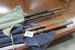 2 old fishing rods