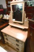 A pine dressing table