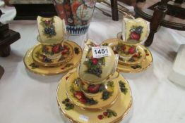 18 pieces of Queen's 'Antique Fruit Series' teaware