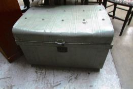 An old tin trunk