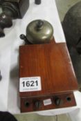 A mahogany cased door/shop bell