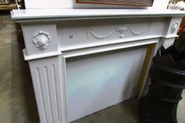 A painted fire surround