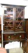 A Georgian secretaire bookcase