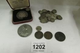 68 gms of pre 1947 & Victorian silver coins and other coins