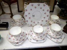 34 pieces of Duchess rose decorated teaware