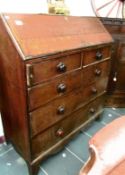 An large oak bureau