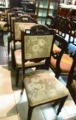 A set of 4 Edwardian dining chairs