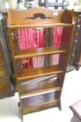 An oak arts and crafts bookcase