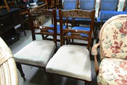 2 Edwardian dining chairs