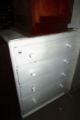 A 4 drawer painted chest of drawers