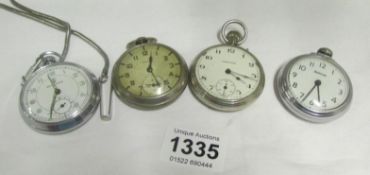 4 pocket watches including Services