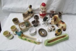 A mixed lot including 1950's chalk figures, Wade etc