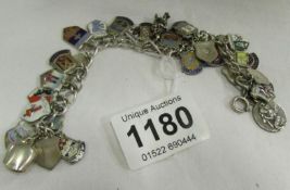 A Continental silver charm bracelet