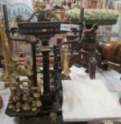 A set of Day & Millward scales  with brass weights