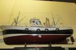 A large model of a Grimsby fishing boat