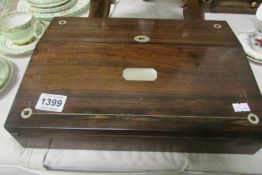 A Rosewood writing box