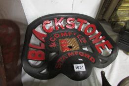 A Blackford's Stamford tractor seat