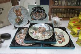 4 Pendelfin plates, Tea for 1 set and Pendelfin book