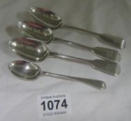 4 silver spoons