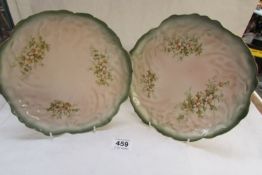 A pair of Victorian cabinet plates