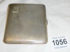 A silver cigarette case, 110gms