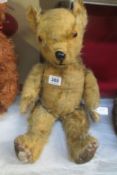 A vintage mohair teddy bear, a/f