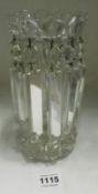 A Victorian clear glass lustre