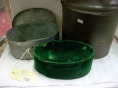 An early 20C Royal Malay dress cap in original tin hat box and a mess tin