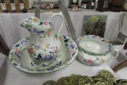 A Copeland Spode jug, basin and chamber pot