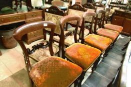 A set of 6 Victorian mahogany chairs