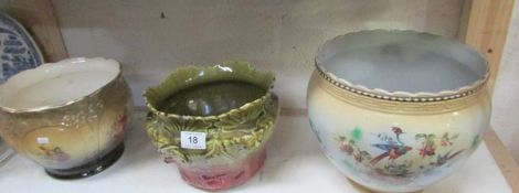 3 Victorian jardiniere's (one a/f)