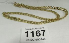 A 9ct gold neck chain, 34gms