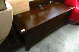 A mahogany linen box