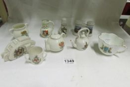 9 items of crested china including Goss & Shelley